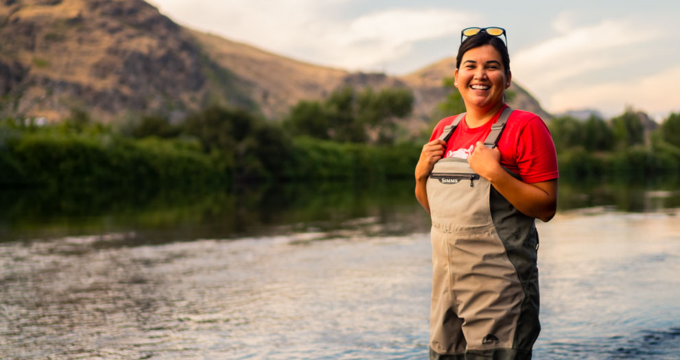 Kirsten Brudevold standing by a river