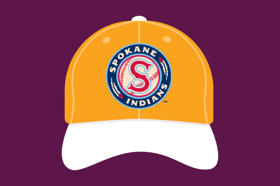 Illustration of a Spokane Indians baseball cap 