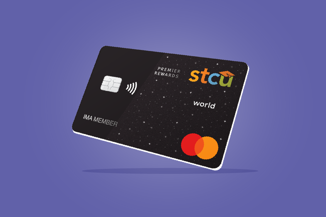 Illustration of a shiny black credit cards 
