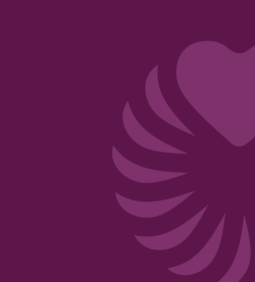 Purple heart on dark purple background