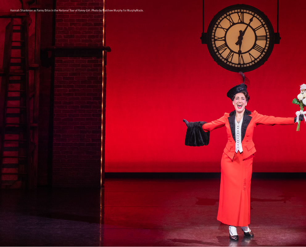 Photo of Funny Girl on stage performing. 