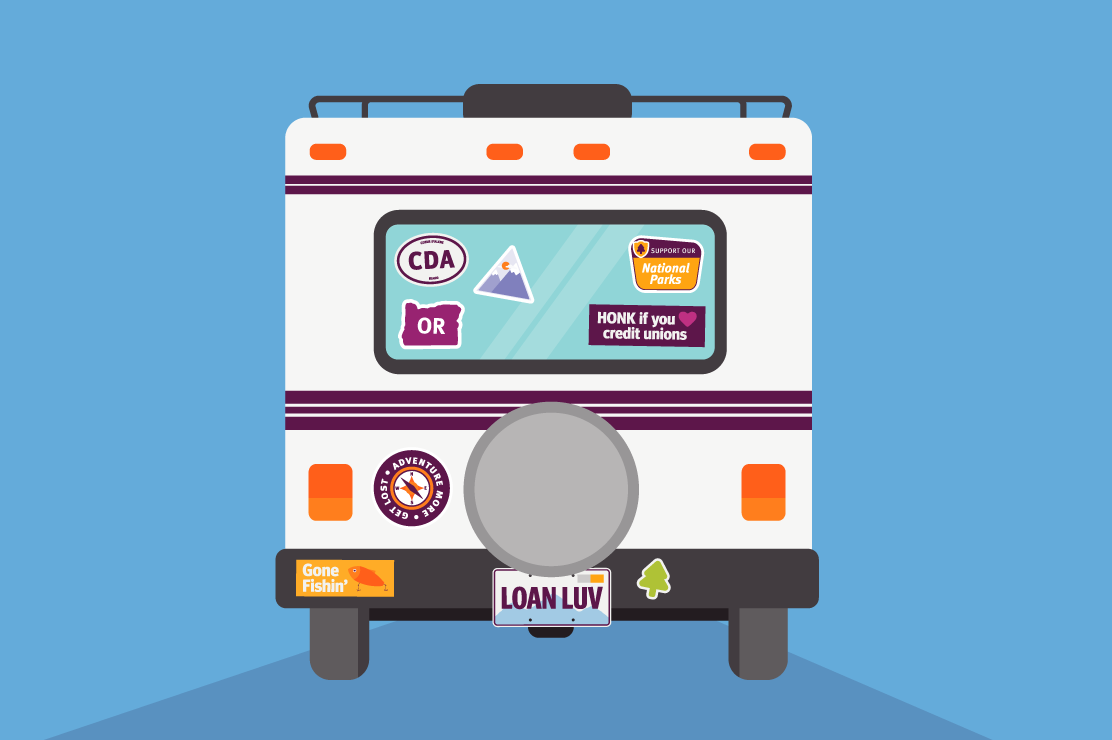 An illustration of bumper stickers 