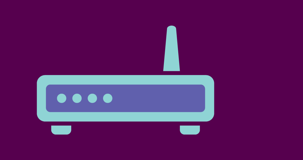 An illustration of an internet modem.