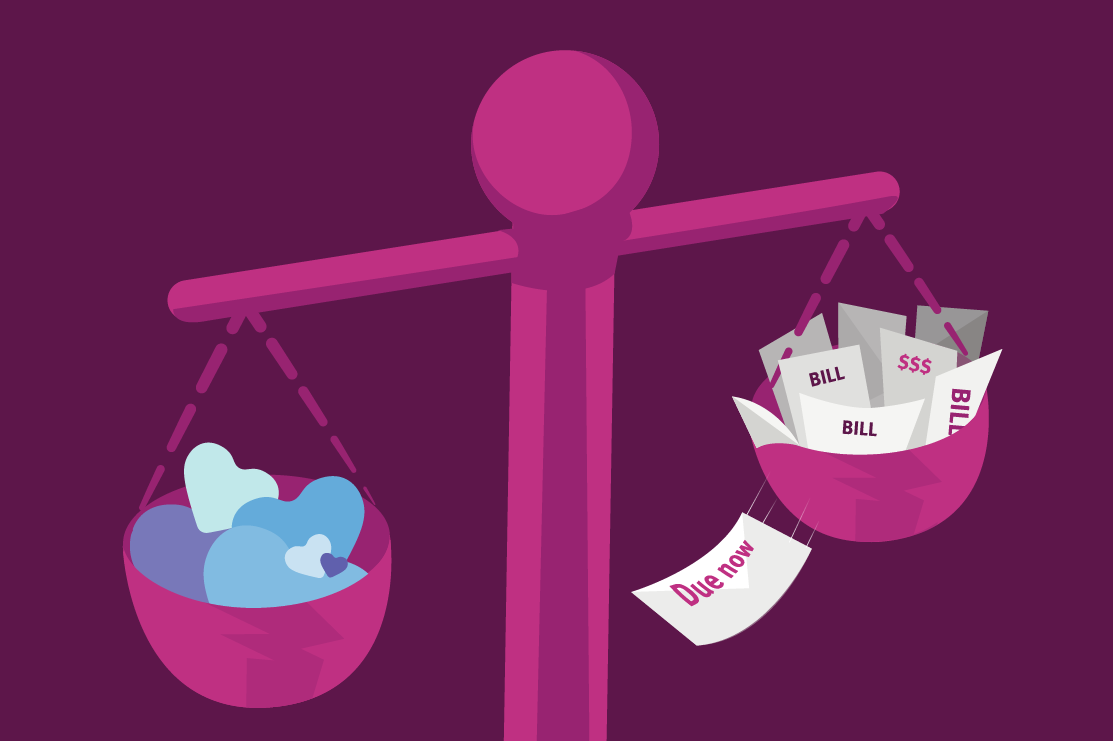 An illustration of a computer screen with a scary face behind it