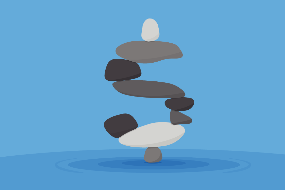 Illustration of a scale in balance