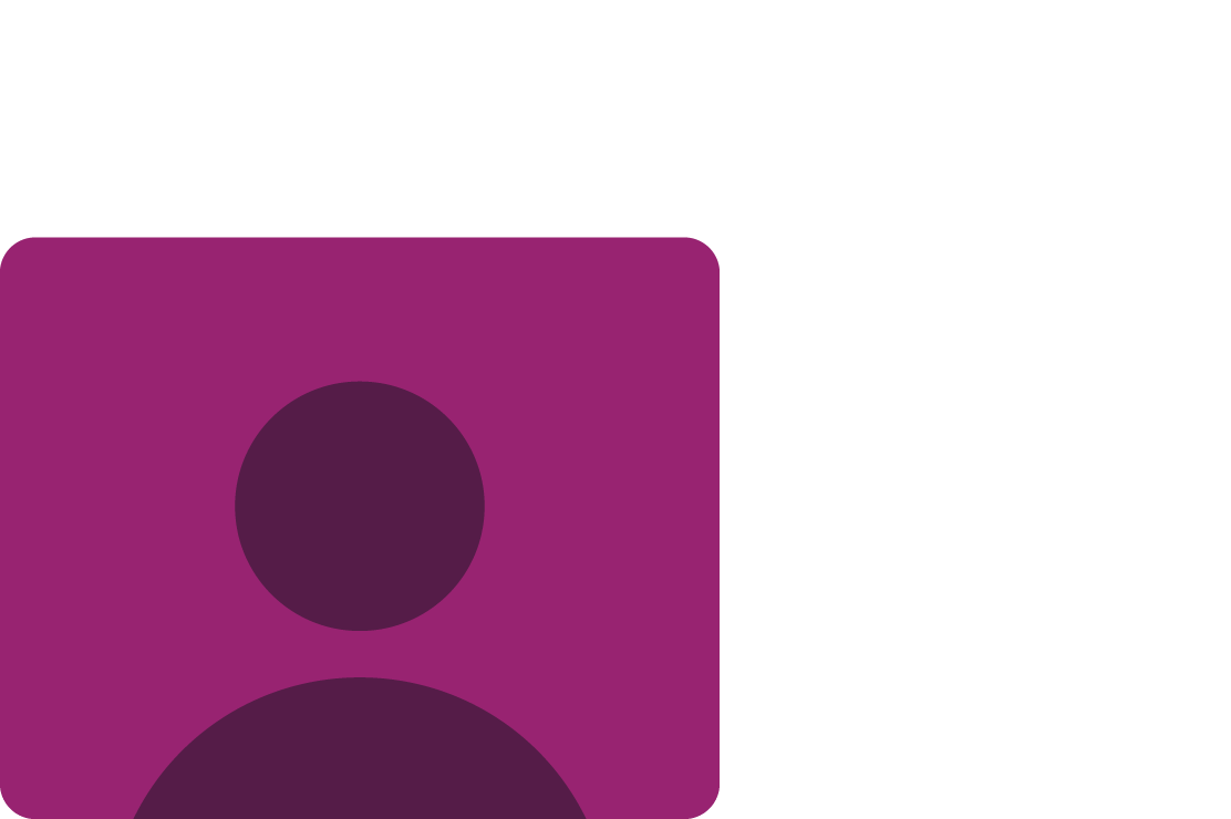 An illustration of two people outlined in purple on a grey background