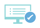 Illustration of a computer monitor and a checkmark