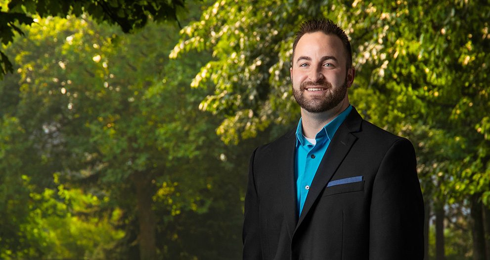 Investment Services Coordinator Travis Clemons in Riverfront Park